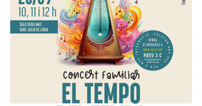 El 28 de setembre tindrà lloc l’espectacle infantil de creació pròpia El tempo del temps, dirigit per Juanma Casero