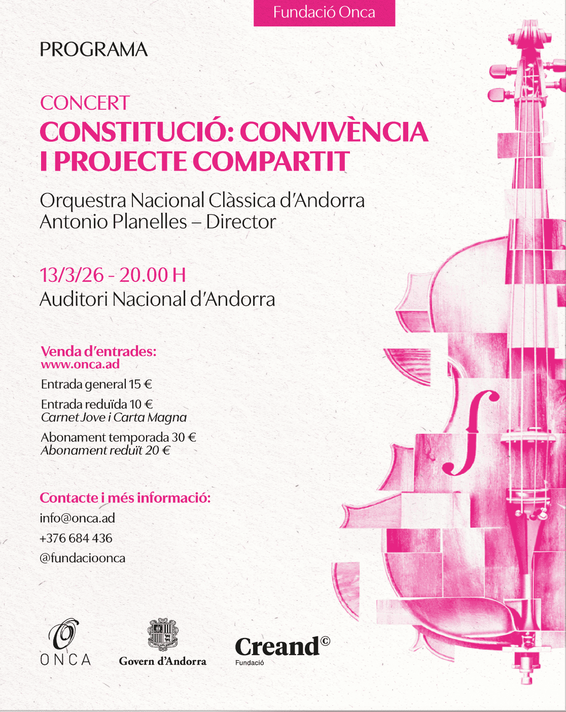 Txaikovski, Barber o Xostakóvitx, grans protagonistes del concert ‘Constitució: convivència i projecte, a càrrec de l’ONCA’ 1 Captura de Pantalla 2026 03 04 a les 16.34.56 1