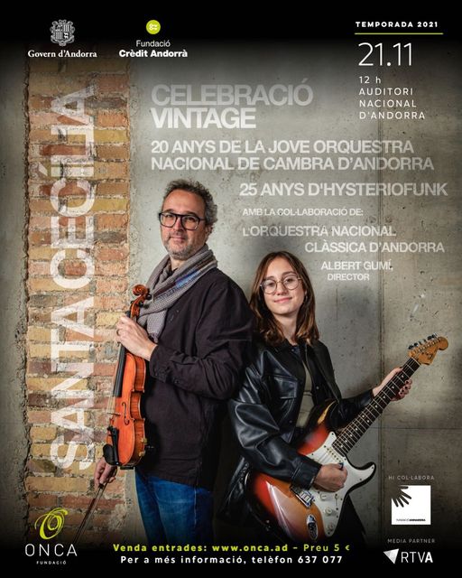 Hysteriofunk i la Jonca s’uneixen en un concert simfònic per celebrar els 25 anys del grup de rock i el 20è aniversari de la Jove Orquestra Clàssica d’Andorra